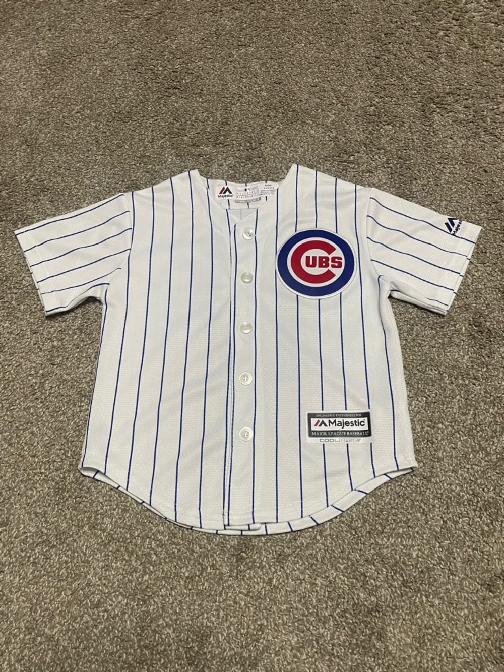 Majestic Cool Base Chicago Cubs MLB Jersey Boy’s Size Small 4 Kris Bryant